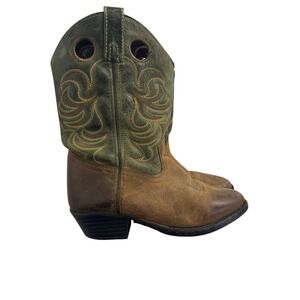 Smoky Mountain Kids Cowboy Boots Style 3605C‎ Size 1.5 D Brown Green